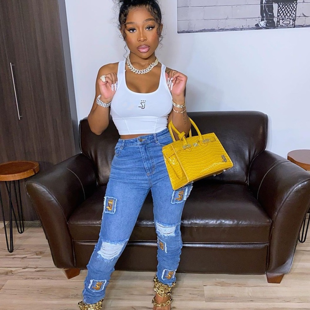 (SALE‼️) PATCHED UP SHANE JUSTIN JEANS
